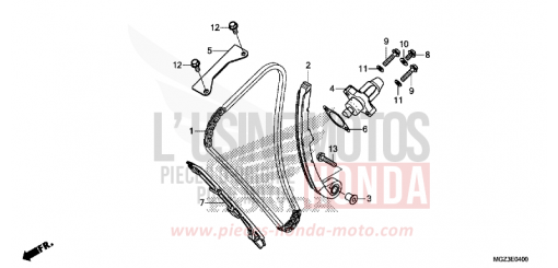 CHAINE A CAMES/TENDEUR CBR500RAD de 2013